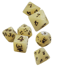 Munchkin 7 die set - Tan/Brown  Dice